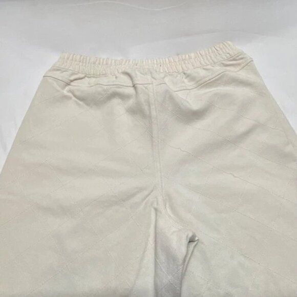 Forever 21 Linen Blend Jogger Women's Small Cream Heavy Cotton Elastic Waist EUC - Picture 10 of 11